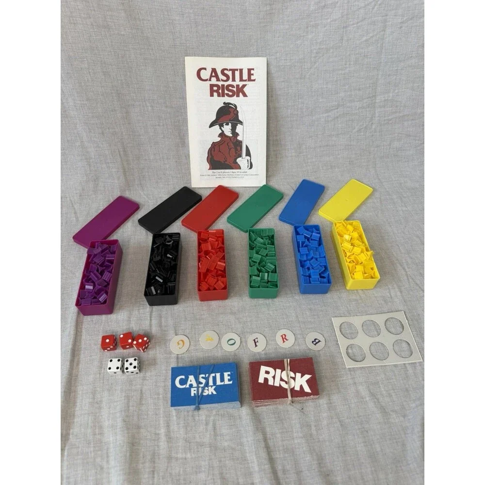 Risk and Castle Risk Parker Brothers 1990 Vintage No. 0042 Complete